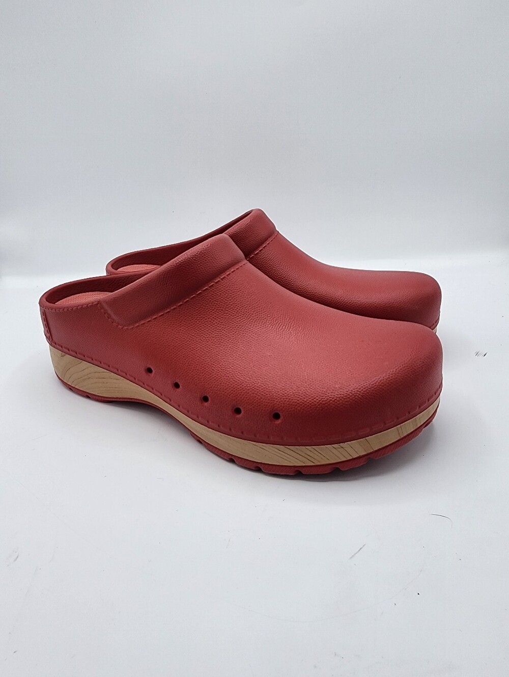Dansko Women's Red Leather Slip-On Clogs
